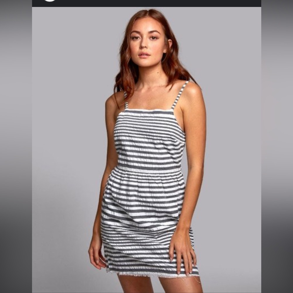 🦓NWT RVCA CANDY Striper Cotton Spaghetti Strap Dress
